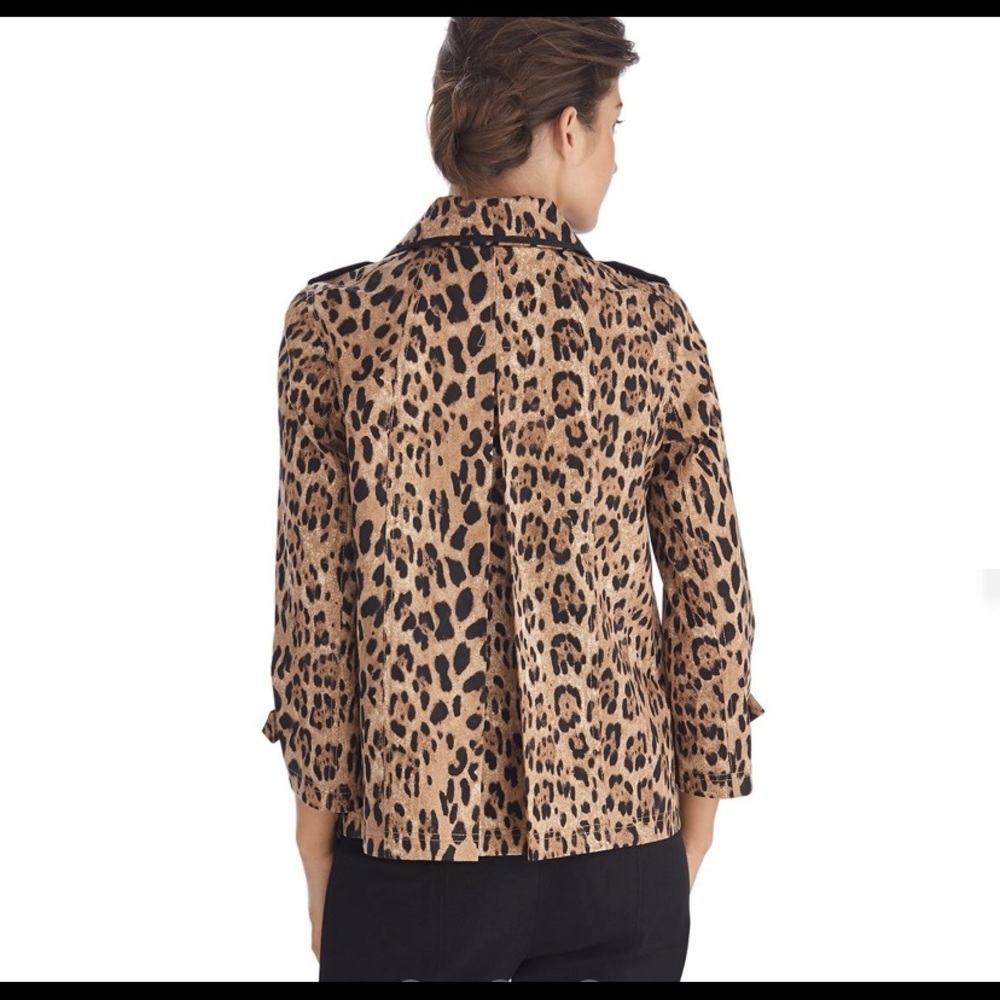 Whbm Leopard Print Short Swing Jacket - image 2